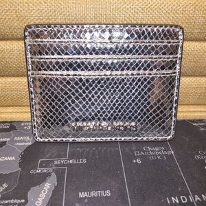 Michael Kors Metallic Silver Card Holder